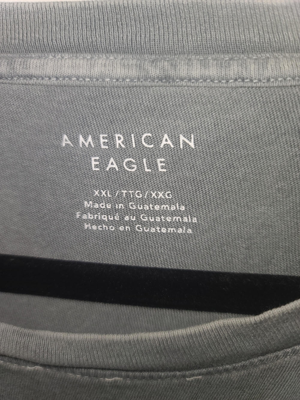 American Eagle Gray Crewneck Logo Tee - Picture 2 of 2